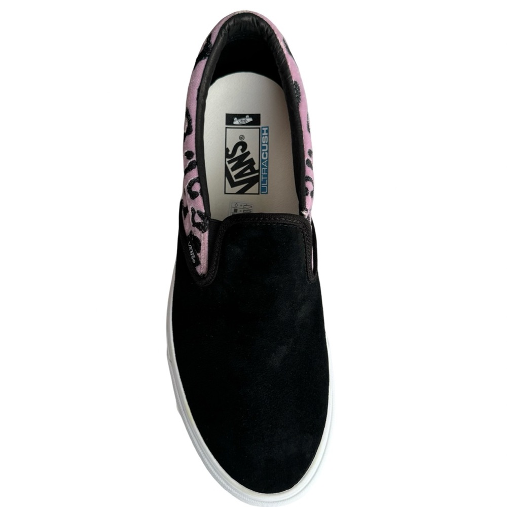 Vans Vault Animal Print Shoes, black suede, velvet leopard print combo, NIB Rare